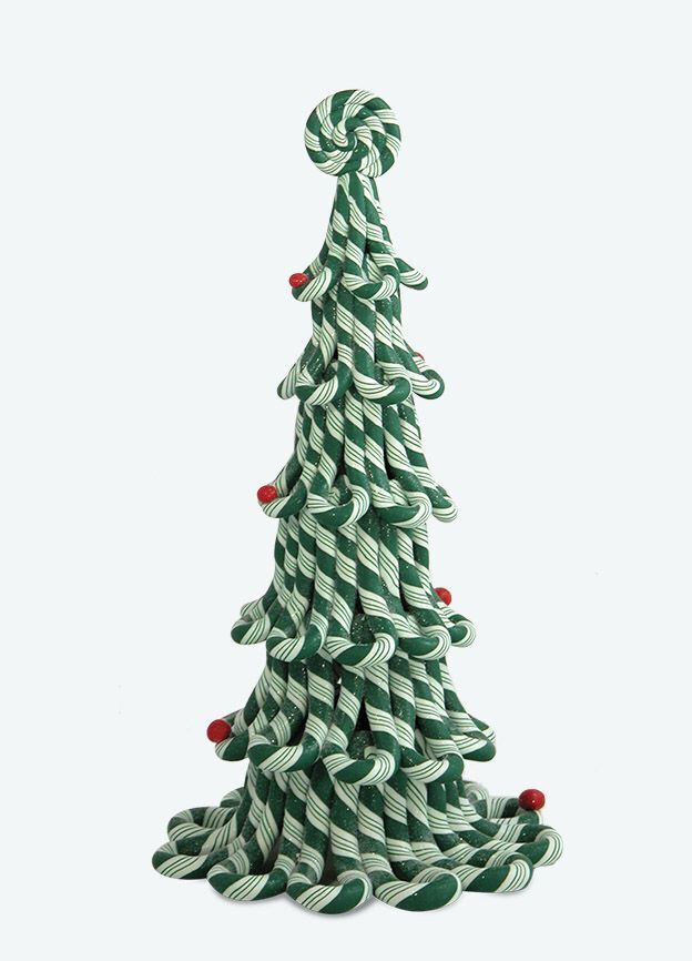 Byers Choice Carolers Christmas Green Candy Cane Tree GBT3 Authorized Dealer - The Primitive Pineapple Collection