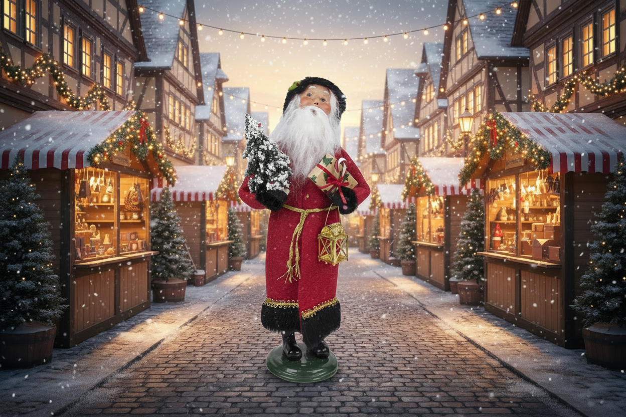 Byers Choice Carolers New 2022 Christmas German Santa 3592 Authorized Dealer - The Primitive Pineapple Collection
