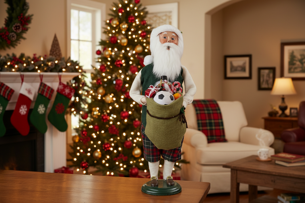 Primitive Colonial Byers Choice Christmas Santa with Sack 3221 Authorized Dealer - The Primitive Pineapple Collection