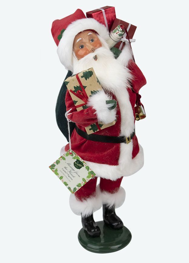 Byers Choice Carolers Christmas Classic Message Santa w/ Gifts ZBC79 - The Primitive Pineapple Collection