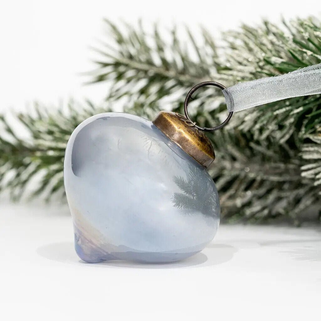 Handcrafted Christmas 2" Luster Glass Lantern shape Ornaments - The Primitive Pineapple Collection