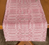 Primitive Abigail Red Green Linen Color 34" Table Topper Textile - The Primitive Pineapple Collection