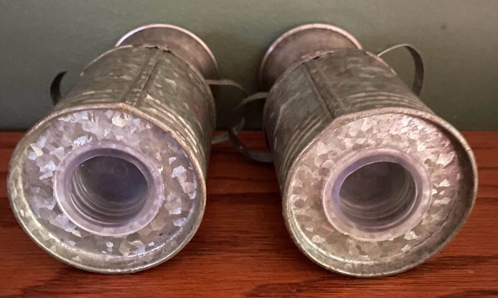 Primitive Farmhouse 4" Galvanized Milk Can Salt & Pepper Country Decor - The Primitive Pineapple Collection