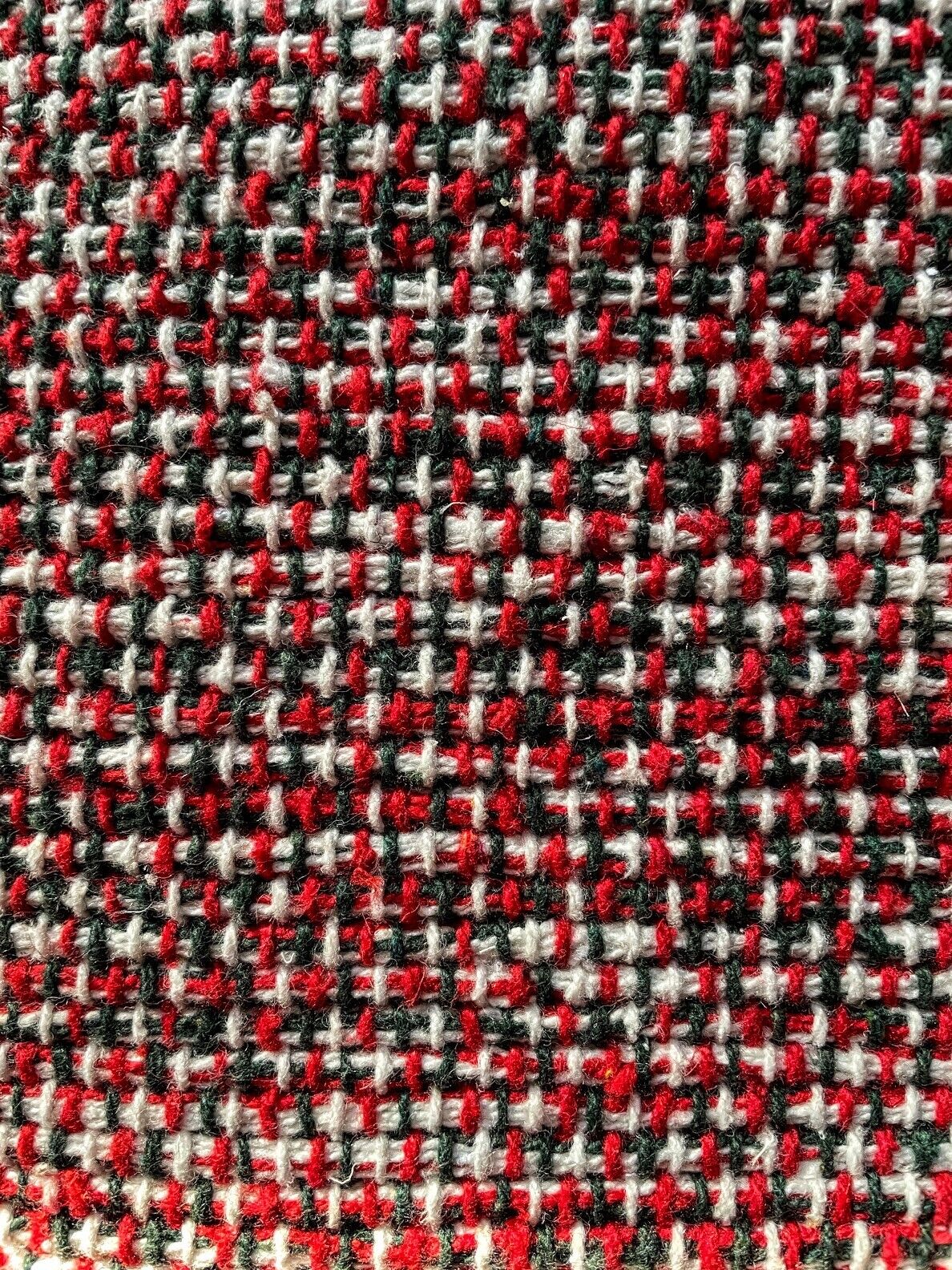 Primitive Farmhouse Christmas Rag Rug Red/ Green 27" X 55" - The Primitive Pineapple Collection