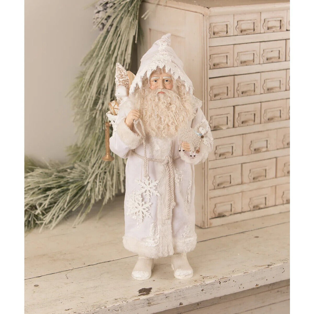 Bethany Lowe Christmas 21&quot; Winter Icicle Santa TD1180 - The Primitive Pineapple Collection