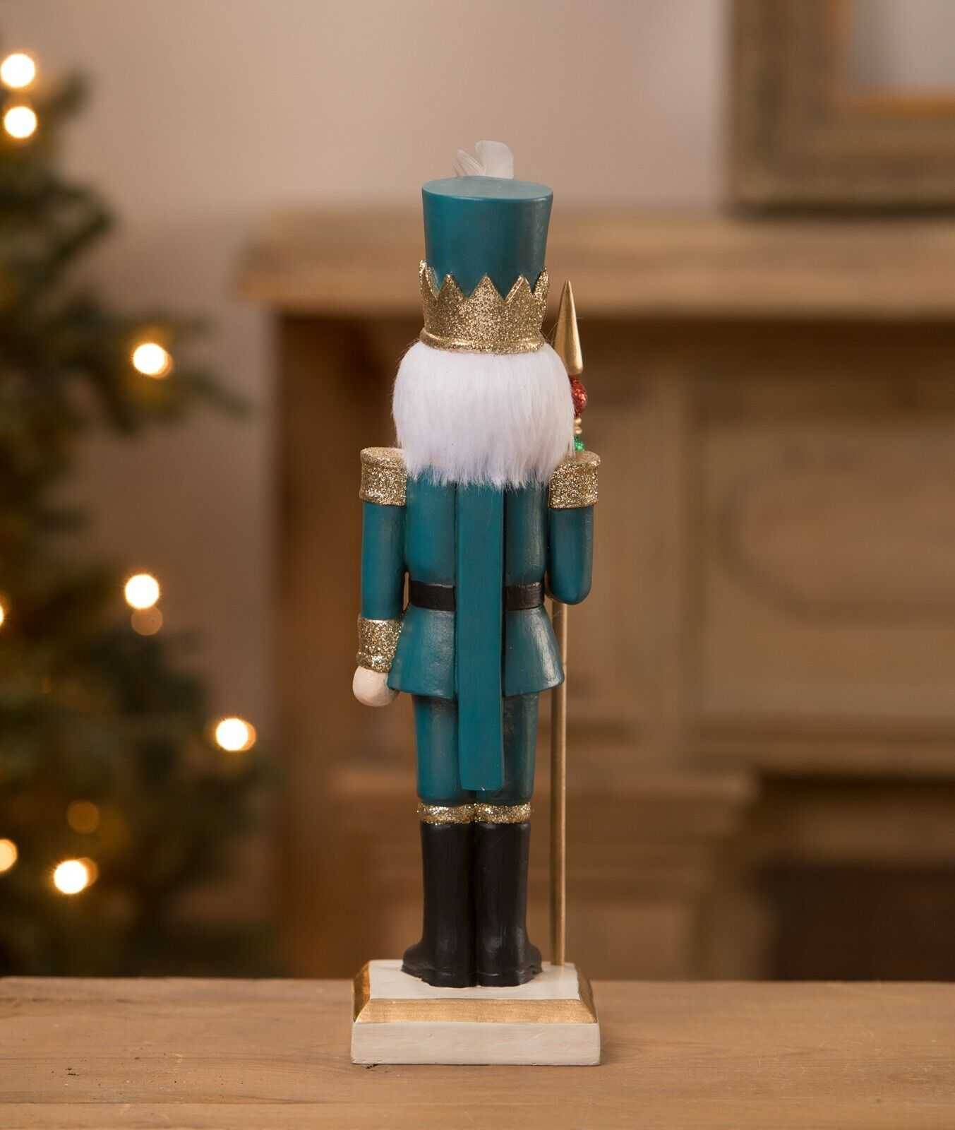 Bethany Lowe 13" Christmas Sapphire Nutcracker TD1150 - The Primitive Pineapple Collection