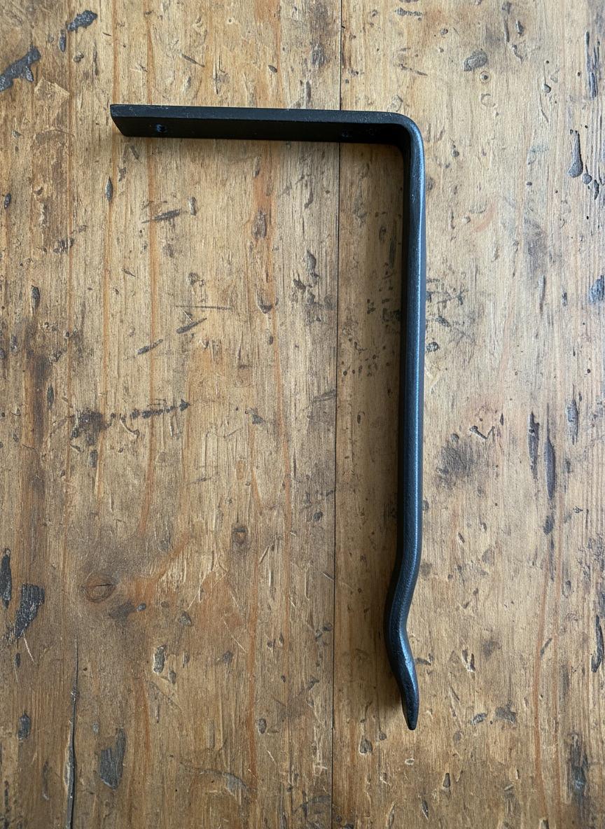 Primitive Black Iron Lantern Wall Hook Bracket 8" x 4.5" - The Primitive Pineapple Collection