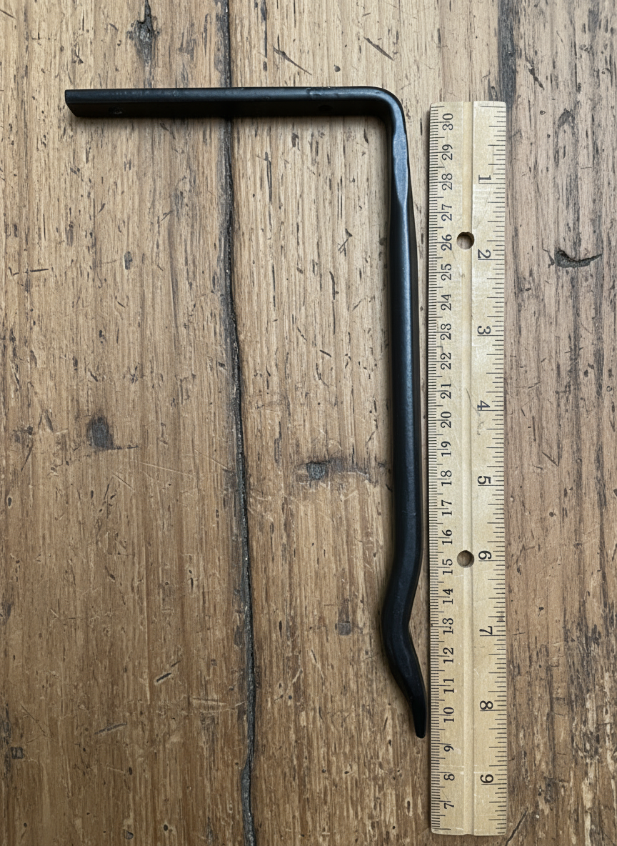 Primitive Black Iron Lantern Wall Hook Bracket 8" x 4.5" - The Primitive Pineapple Collection