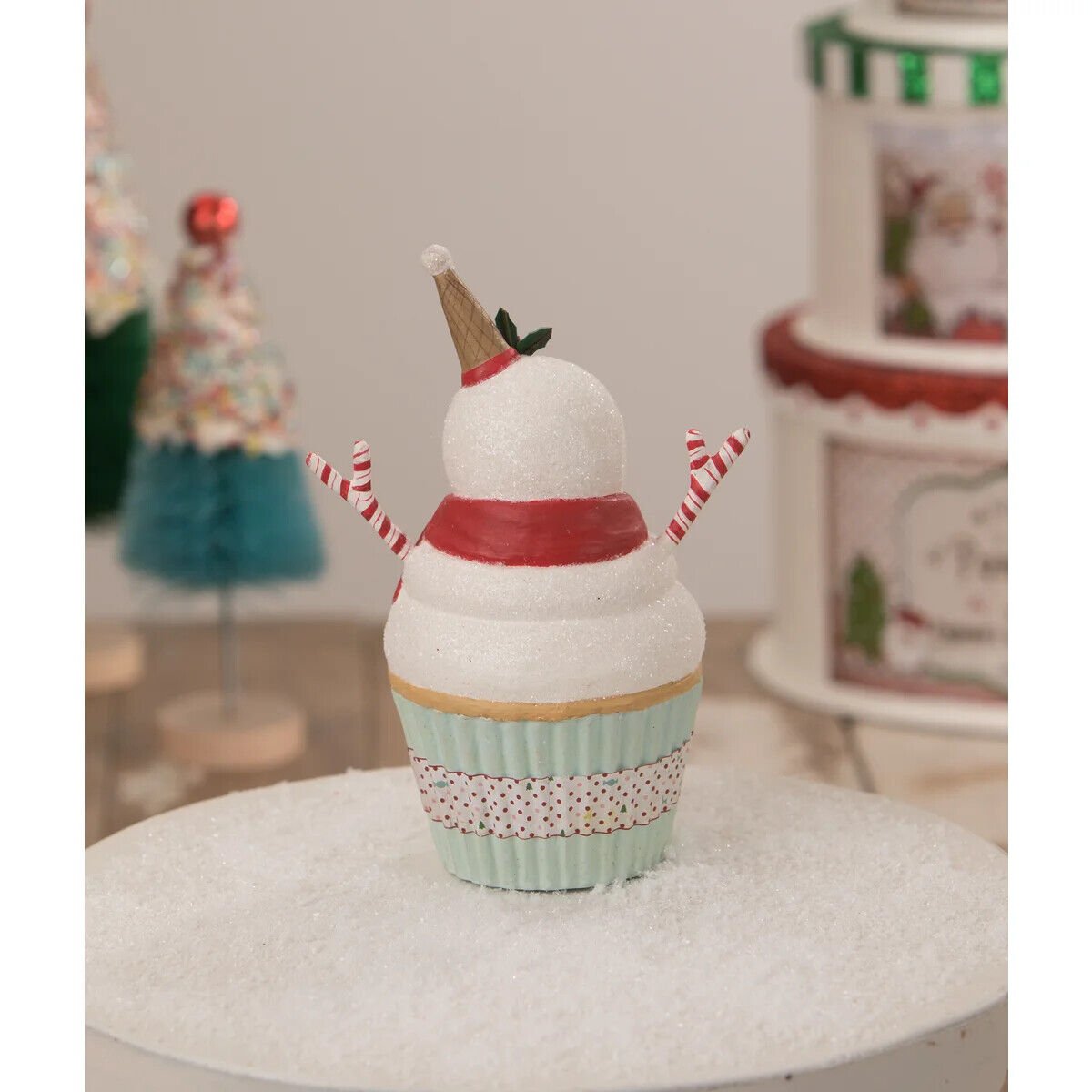 Bethany Lowe Christmas Mr Snow Snowman Cupcake Container TL1362 - The Primitive Pineapple Collection