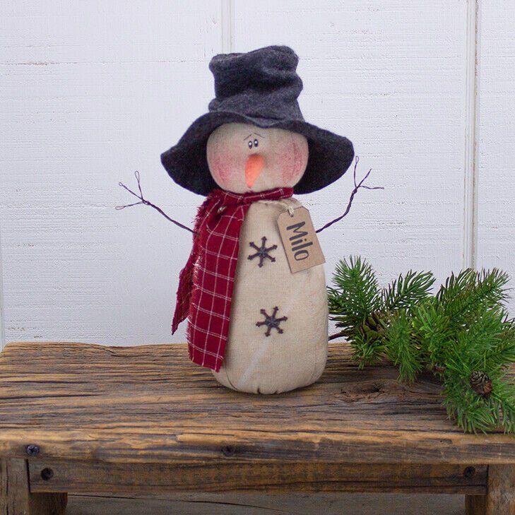 Honey and Me Christmas Milo the Snowman Doll C19680 - The Primitive Pineapple Collection