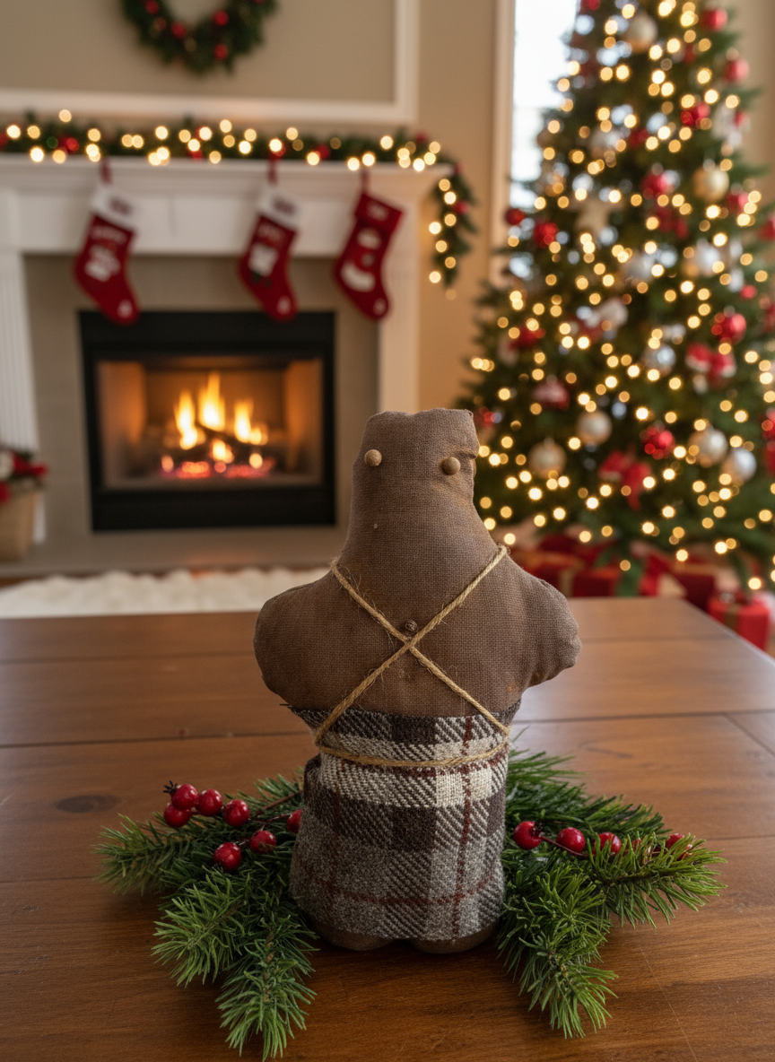 Primitive Handcrafted Gingerbread Men 11" Bowl Filler - The Primitive Pineapple Collection