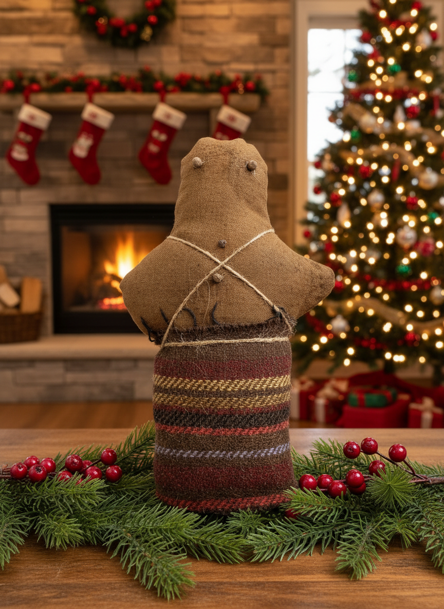 Primitive Handcrafted Gingerbread Men 11" Bowl Filler - The Primitive Pineapple Collection