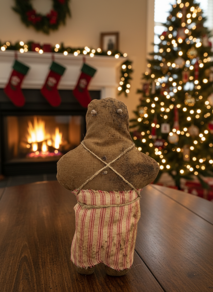 Primitive Handcrafted Gingerbread Men 11" Bowl Filler - The Primitive Pineapple Collection