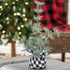 Primitive Christmas Buffalo Check Sparkle Pine Tree, 12" - The Primitive Pineapple Collection