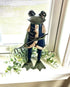 Primitive Farmhouse Recycled Metal Frog w/ Rake 10" - The Primitive Pineapple Collection