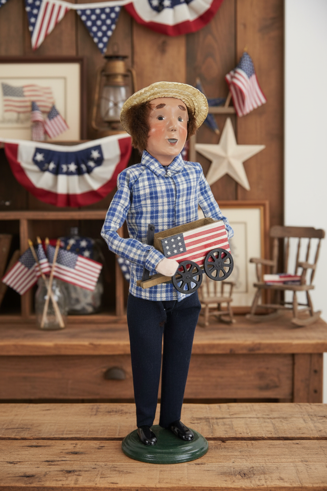 Byers Choice Carolers American Flag Patriotic Man 2023 New - The Primitive Pineapple Collection