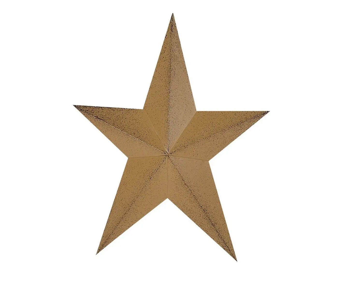 Primitive Farmhouse Country Mustard Tin Primitive Star 12" Wall Decor - The Primitive Pineapple Collection