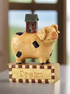 Primitive Farmhouse " Dream" Pig and Saltbox House Block Shelf Sitter - The Primitive Pineapple Collection