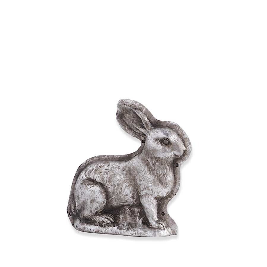 Primitive Farmhouse Faux 7.5" Embossed Chocolate Bunny Mold Shelf Sitter - The Primitive Pineapple Collection