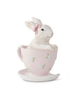 Primitive Farmhouse Pastel Easter Bunny in Teacup Figurine 6 Styles - The Primitive Pineapple Collection