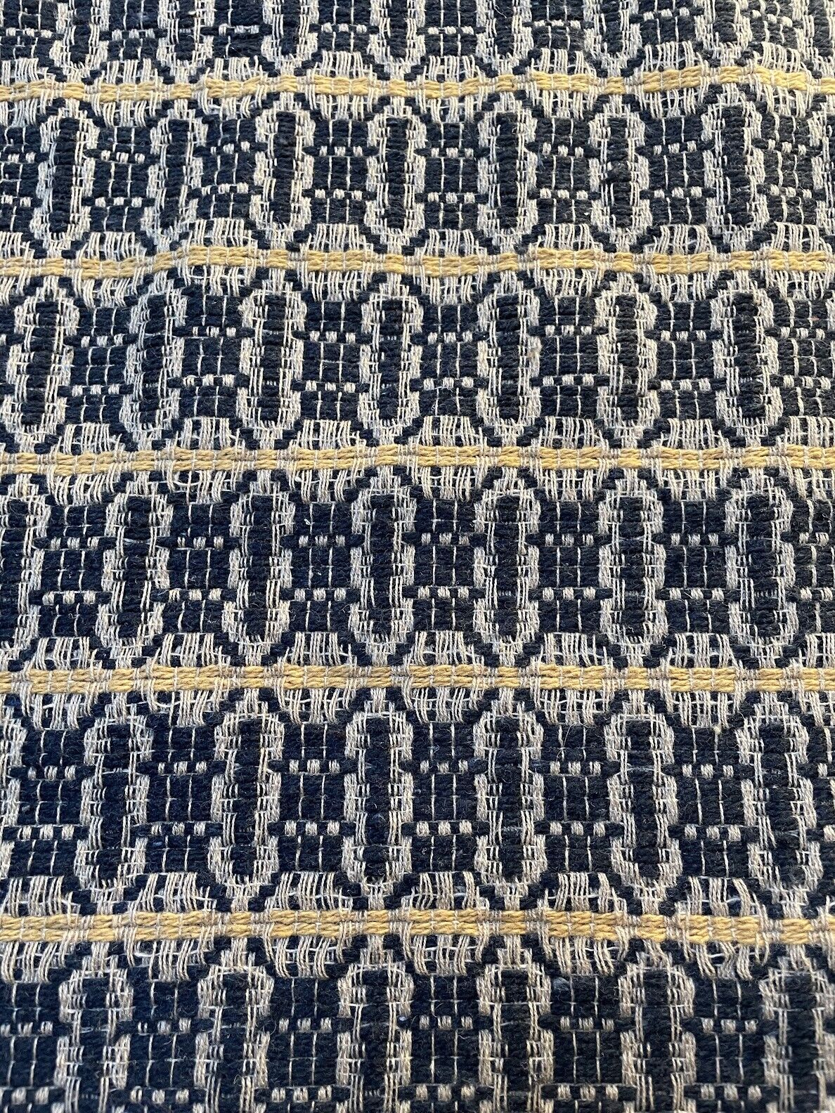 Primitive Acorn Weave Black, Tan, Wheat 14" x 32" Short Runner Textile Farmhouse - The Primitive Pineapple Collection