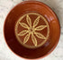 Handmade Primitive Redware Pottery Baking Dish Slipware Leaf Design 9" Signed - The Primitive Pineapple Collection
