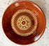 Handmade Primitive Redware Pottery Baking Dish Slipware Starburst 9" Signed - The Primitive Pineapple Collection