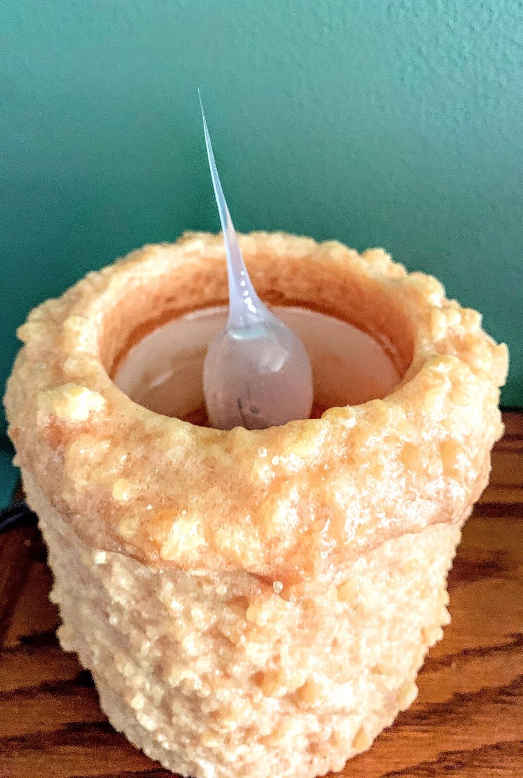 Primitive/Country Handcrafted Electric Hearth Candle Hot Apple Butter 5" x 4&