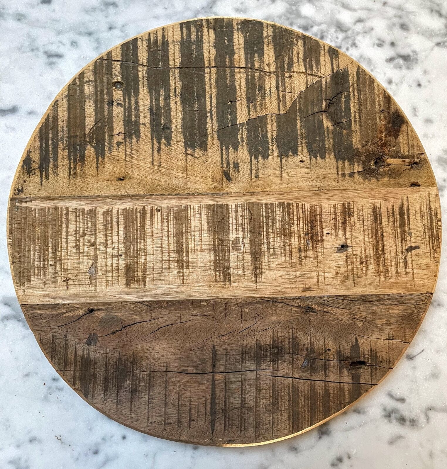 Primitive Farmhouse Reclaimed Wood 14" Charger Plate Riser Display Reproduction - The Primitive Pineapple Collection