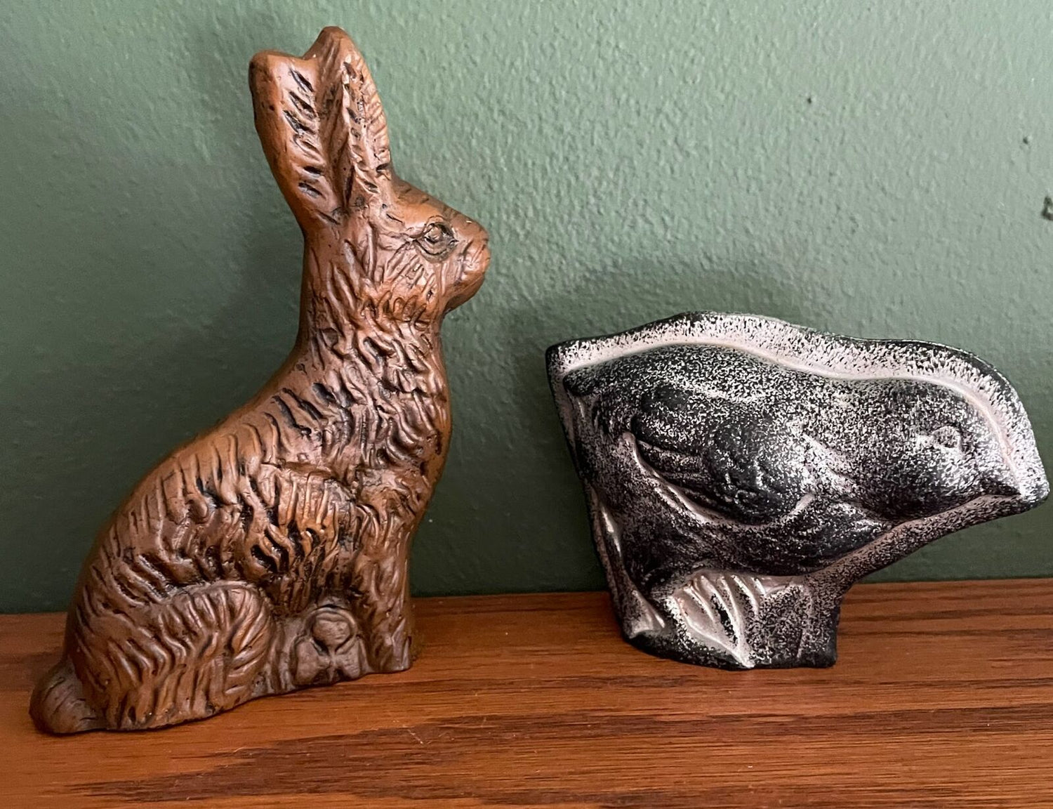 Primitive Farmhouse Faux 3" Embossed Chocolate Easter Chick Mold Shelf Sitter - The Primitive Pineapple Collection