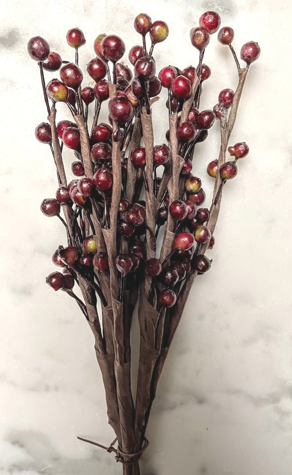 Primitive Farmhouse 10" Faux Rosehip Berry Sprigs - The Primitive Pineapple Collection