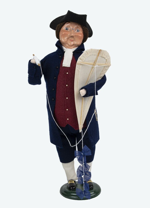 Byers Choice Carolers Ben Franklin w/ Kite New Authorized Dealer - The Primitive Pineapple Collection