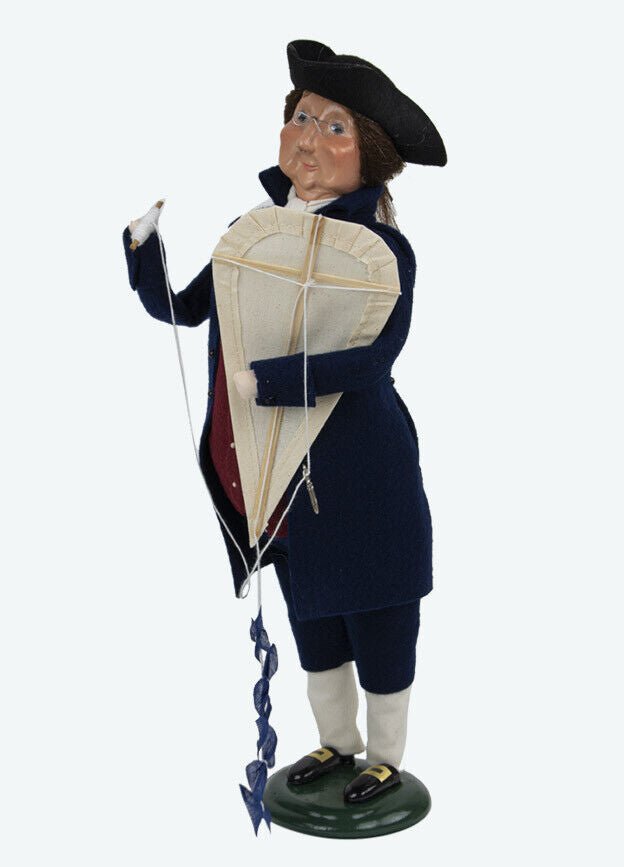 Byers Choice Carolers Ben Franklin w/ Kite New Authorized Dealer - The Primitive Pineapple Collection