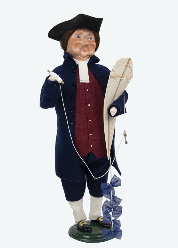 Byers Choice Carolers Ben Franklin w/ Kite New Authorized Dealer - The Primitive Pineapple Collection