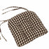 Primitive Farmhouse 16" x 16"Black and Nutmeg Check Chair Pad w/ Ties Cotton New - The Primitive Pineapple Collection