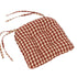 Primitive Farmhouse 14" x 14" Barn Red Check Chair Pad w/ Ties Cotton - The Primitive Pineapple Collection