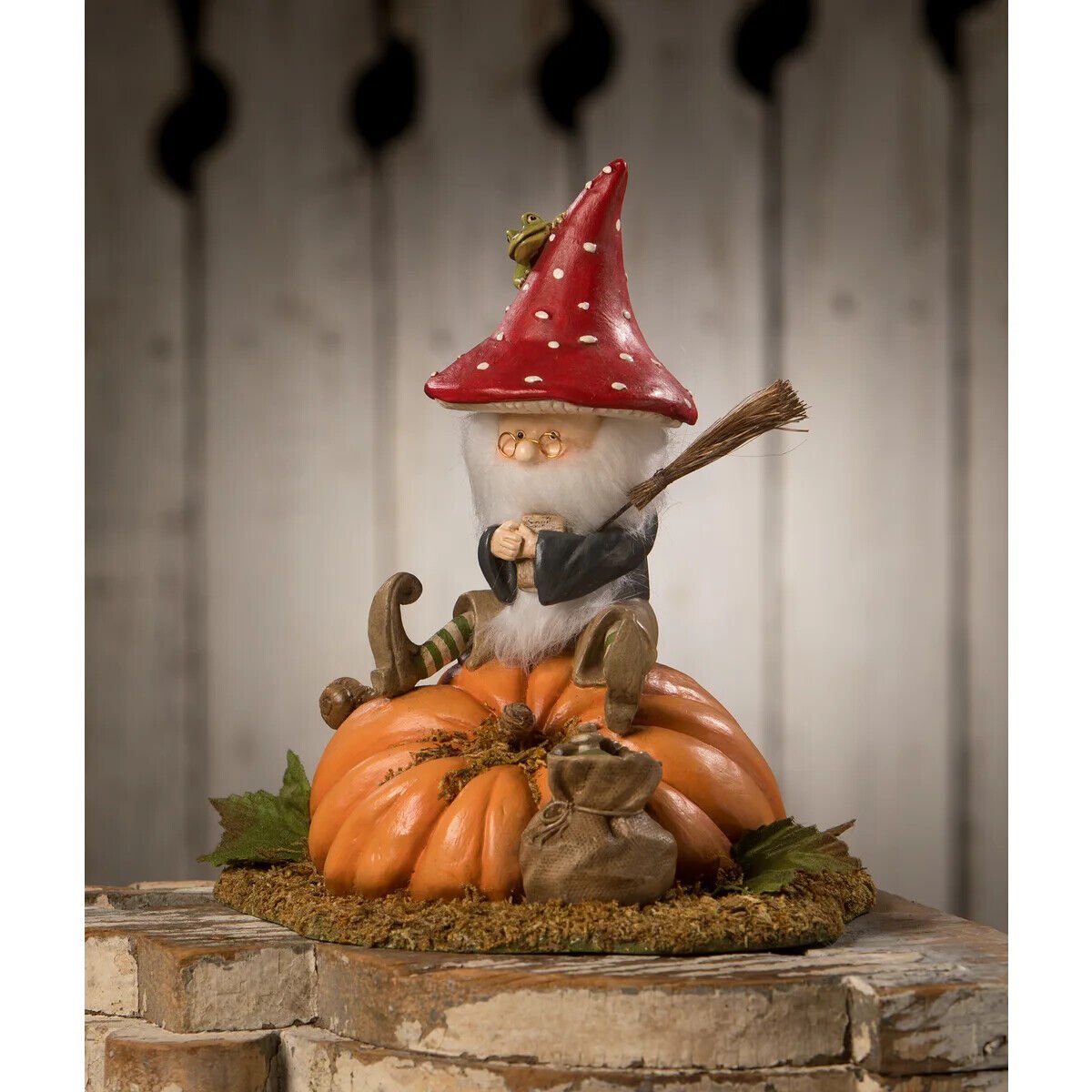 Bethany Lowe Halloween 2023 Bellamy Troll On Pumpkin TD2225 - The Primitive Pineapple Collection