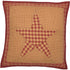 Primitive Farmhouse 9 Star Patch Quilted Accent Pillow w/ Fill 16x16" - The Primitive Pineapple Collection
