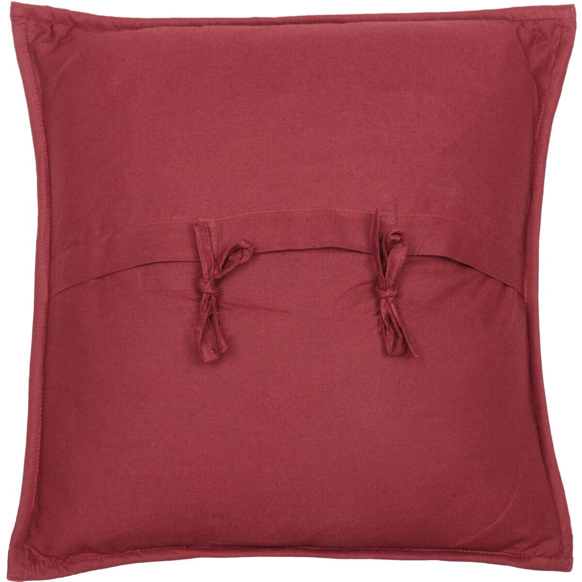 Primitive Farmhouse 9 Star Patch Quilted Accent Pillow w/ Fill 16x16" - The Primitive Pineapple Collection