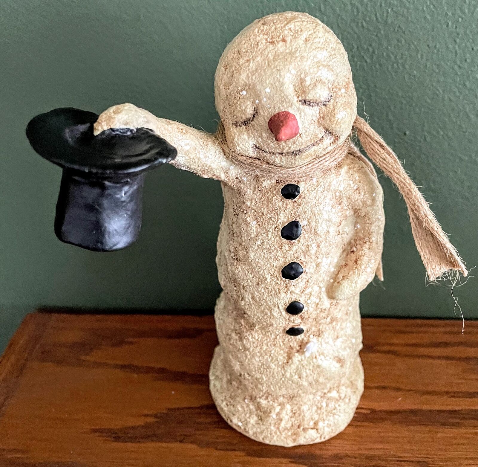 ESC and Company RETIRED Christmas Good Day Sam Snowman w/ Top Hat 66079 - The Primitive Pineapple Collection