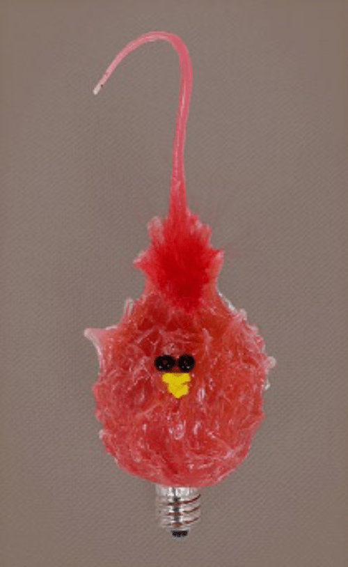Primitive Hand-dipped Red Cardinal Silicone Bulb Reusable - The Primitive Pineapple Collection