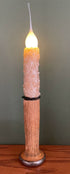 Primitive 9.5" Vintage Spool Light w/ Silicone dip Candle Bulb Remote Control - The Primitive Pineapple Collection
