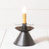 Primitive Colonial Electric Black Cone Tin Accent Light w/ Bulb 5.25" - The Primitive Pineapple Collection