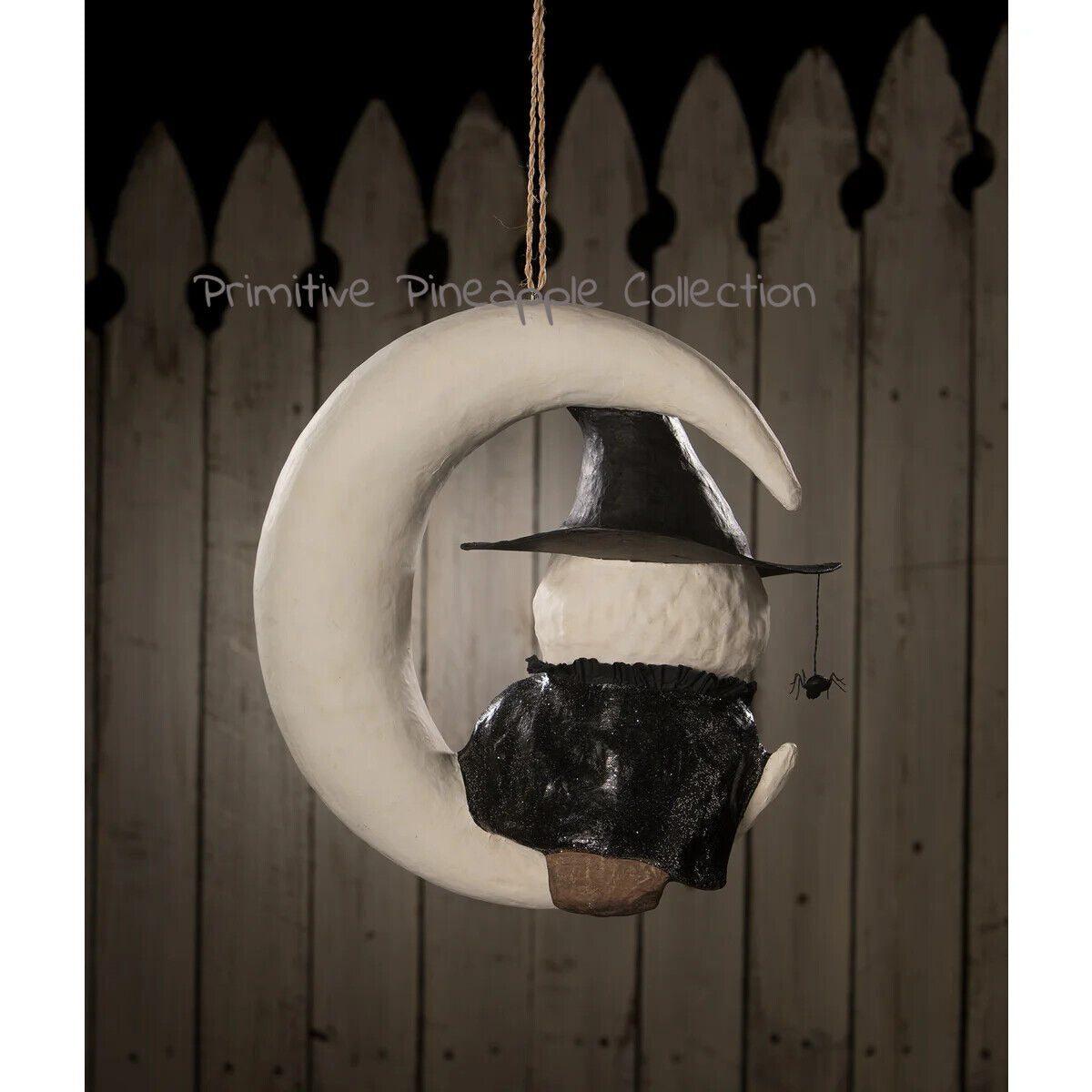 Bethany Lowe Halloween 2023 13" Large Witchy Owl On Moon TJ2305