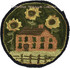 Primitive Farmhouse House and Sunflower Hooked Chair Pad 14.5" - The Primitive Pineapple Collection
