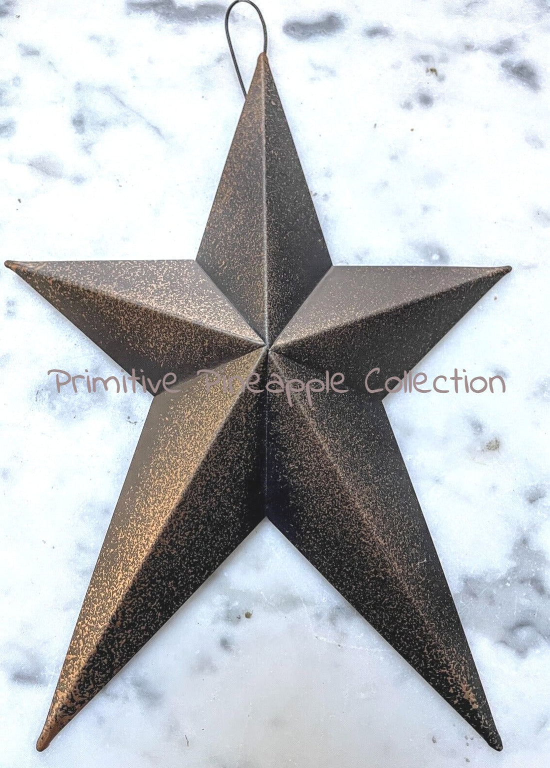 Primitive Farmhouse Country Black Tin Primitive Star 8&quot; Wall Decor - The Primitive Pineapple Collection