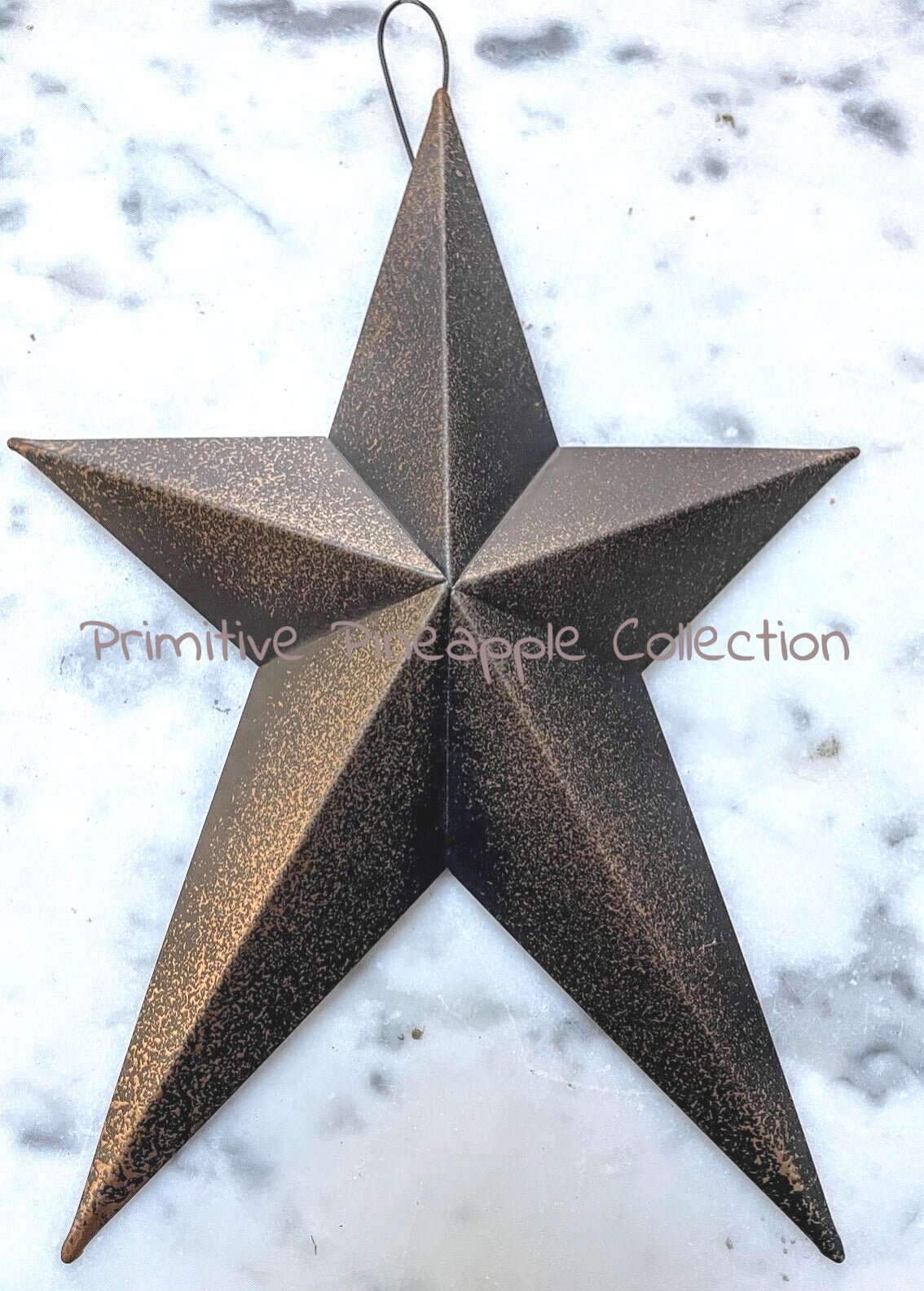 Primitive Farmhouse Country Black Tin Primitive Star 8" Wall Decor - The Primitive Pineapple Collection