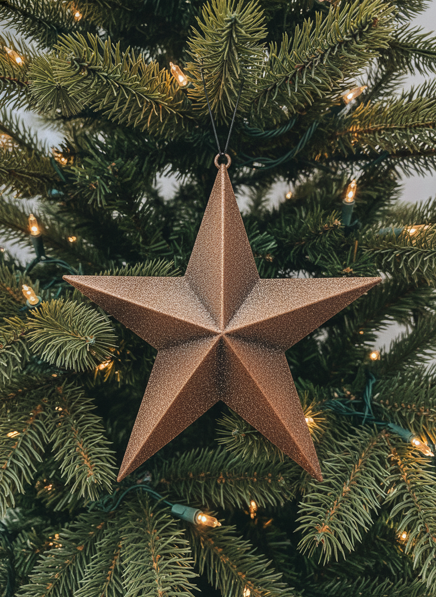 Primitive Farmhouse Country Black Tin Primitive Star 8" Wall Decor - The Primitive Pineapple Collection