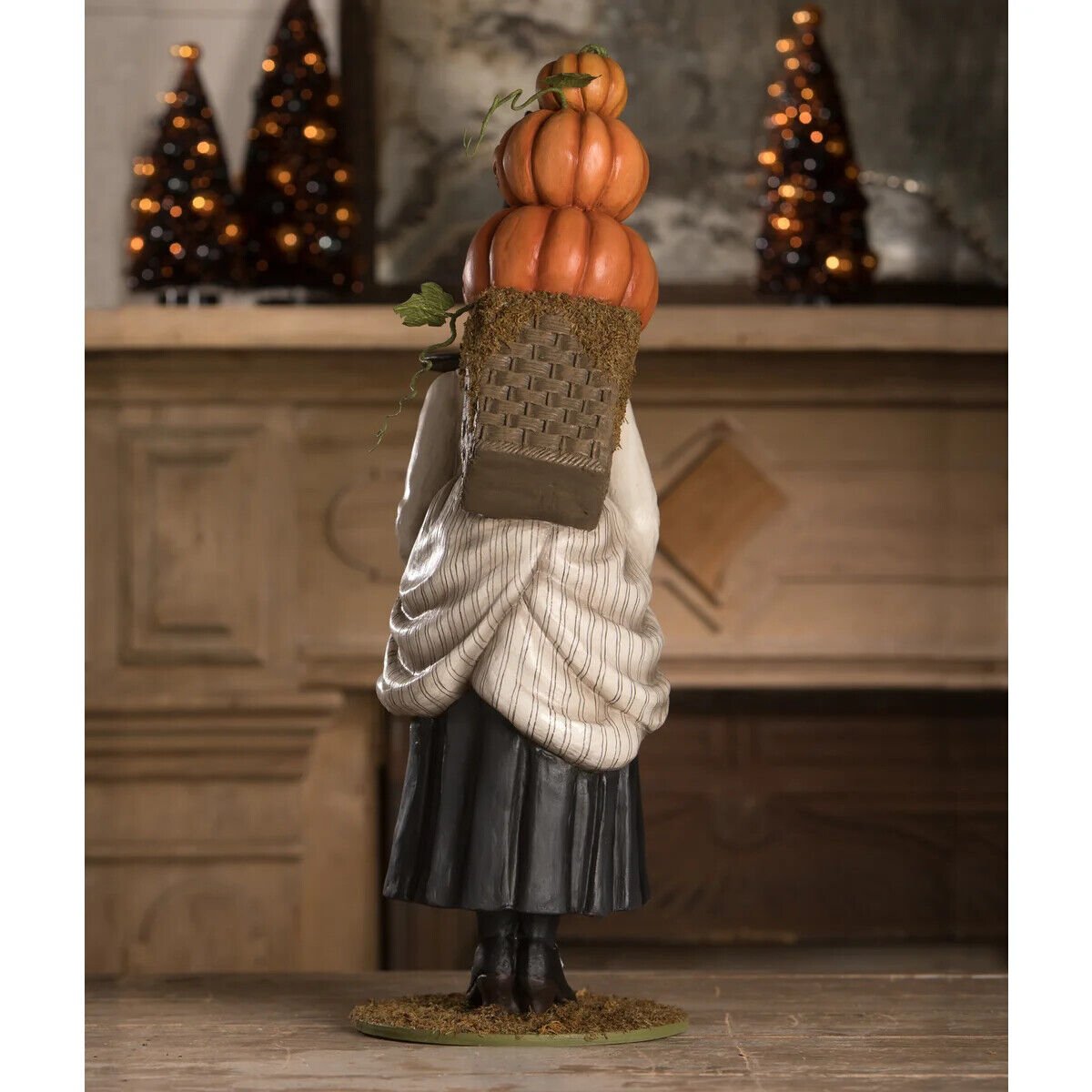 Folk Art Bethany Lowe Halloween Minerva Witch Pumpkin Peddler-23&