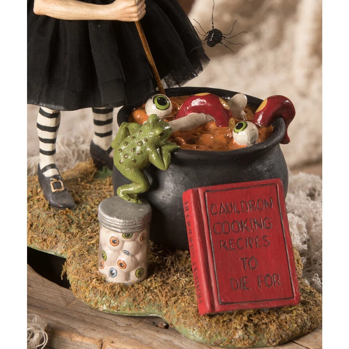 Bethany Lowe Halloween Cauldron Cooking Witch TD9065 - The Primitive Pineapple Collection